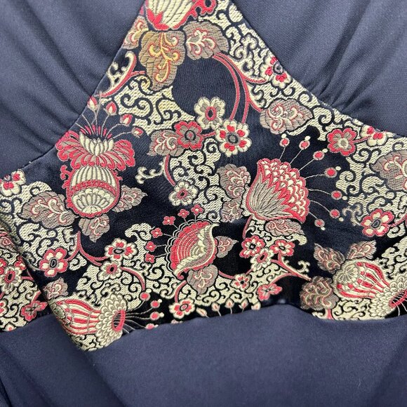 Vintage RAG Cold Shoulder Black Dress with Brocade Detail – M Made In USA 🇺🇸 - Picture 4 of 7